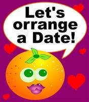 Valentinstag Liebe orange Cartoon love vektor