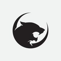 Panther-Logo-Vektor auf weißem Hintergrund vektor