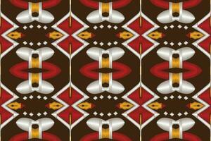 Ikat Damast Paisley Stickerei Hintergrund. Ikat Chevron geometrisch ethnisch orientalisch Muster traditionell.aztekisch Stil abstrakt Vektor illustration.design zum Textur, Stoff, Kleidung, Verpackung, Sarong.