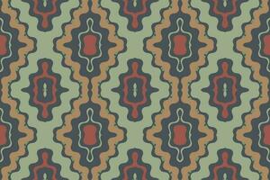 Ikat Damast Paisley Stickerei Hintergrund. Ikat Streifen geometrisch ethnisch orientalisch Muster traditionell. Ikat aztekisch Stil abstrakt Design zum drucken Textur, Stoff, Saree, Sari, Teppich. vektor