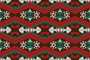 Ikat Damast Paisley Stickerei Hintergrund. Ikat nahtlos Muster geometrisch ethnisch orientalisch Muster traditionell. Ikat aztekisch Stil abstrakt Design zum drucken Textur, Stoff, Saree, Sari, Teppich. vektor