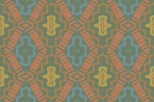 Ikat Blumen- Paisley Stickerei Hintergrund. Ikat Textur geometrisch ethnisch orientalisch Muster traditionell. Ikat aztekisch Stil abstrakt Design zum drucken Textur, Stoff, Saree, Sari, Teppich. vektor