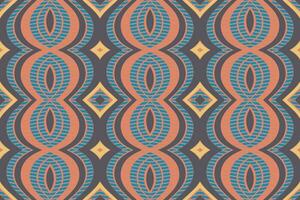 ikat blommig paisley broderi bakgrund. ikat sparre geometrisk etnisk orientalisk mönster traditionell.aztec stil abstrakt vektor illustration.design för textur, tyg, kläder, inslagning, sarong.