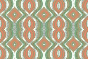 ikat blommig paisley broderi bakgrund. ikat ram geometrisk etnisk orientalisk mönster traditionell.aztec stil abstrakt vektor illustration.design för textur, tyg, kläder, inslagning, sarong.