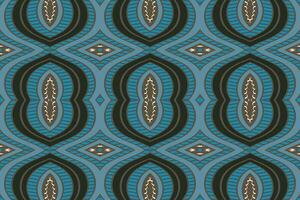 ikat damast- paisley broderi bakgrund. ikat mönster geometrisk etnisk orientalisk mönster traditionell.aztec stil abstrakt vektor illustration.design för textur, tyg, kläder, inslagning, sarong.