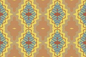 ikat damast- paisley broderi bakgrund. ikat sparre geometrisk etnisk orientalisk mönster traditionell.aztec stil abstrakt vektor illustration.design för textur, tyg, kläder, inslagning, sarong.