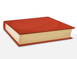 Rotes Buch getrennt auf Weiß vektor