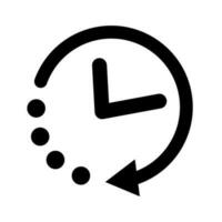 Zeit verstrichen Uhr Symbol. Vektor. vektor