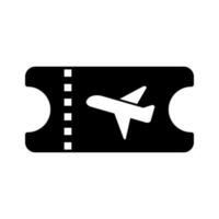 Fluggesellschaft Fahrkarte Silhouette Symbol. Flugzeug Fahrkarte. Flugzeug Fahrkarte. Vektor. vektor