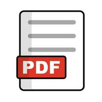 pdf fil ikon. pdf fil förlängning. vektor. vektor