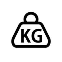 einfach Kilogramm Symbol. Gewicht. Vektor. vektor