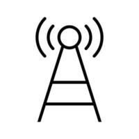 ein einfach Kommunikation Turm. Antenne und Radio Wellen. Vektor. vektor