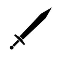 Schwert Silhouette Symbol. Waffe. Spiel Artikel. Vektor. vektor