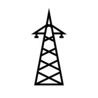 radio torn ikon. kommunikation torn av mobil radio bas station. vektor. vektor