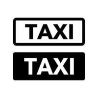 ikon uppsättning för taxi text logotyp låda. vektor. vektor