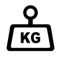 enkel kilogram ikon. kg. vikt eller massa. vektor. vektor