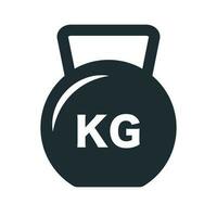 Kilogramm Gewicht Symbol. Kettlebell. Gewicht Ausbildung. Vektor. vektor