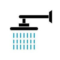 Badezimmer Dusche Symbol. Installation Einrichtungen. Vektor. vektor