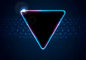 retro Neon- 80er Jahre glänzend Dreieck abstrakt Hintergrund vektor
