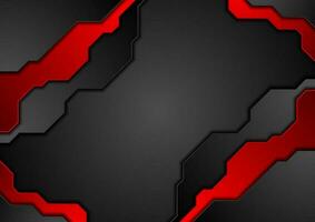 rot und schwarz Technik abstrakt Hintergrund vektor