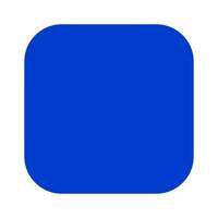 runda blå fyrkant silhuett ikon. vektor. vektor