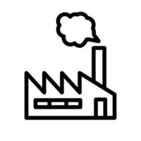einfach Fabrik und Rauch Symbol. industriell. Vektor. vektor