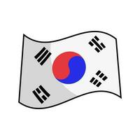 eben Design flattern Koreanisch Flagge Symbol. Vektor. vektor