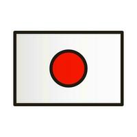 japanisch Flagge im eben Design. Vektor. vektor