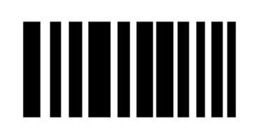 Barcode Silhouette Symbol. Produkt Code. Vektor. vektor