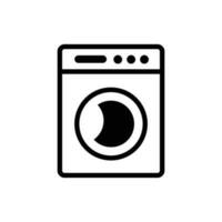 Waschsalon und Waschen Maschine. Unterlegscheibe Symbol. Vektor. vektor