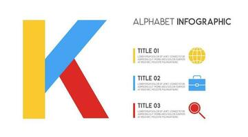 brev k vektor alfabet och Övrig element för infographics