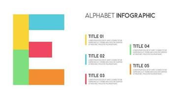 brev e vektor alfabet och Övrig element för infographics