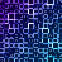 hell Blau violett Neon- geometrisch Quadrate abstrakt Hintergrund vektor