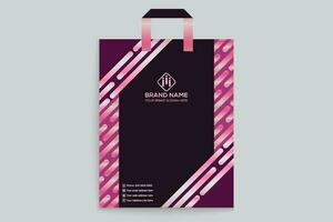 schwarz Farbe Einkaufen Tasche Design vektor