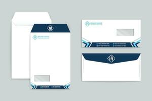 Unternehmen Briefumschlag Design und Blau Farbe vektor