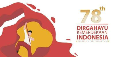vektor indonesien oberoende dag 17:e augusti firande