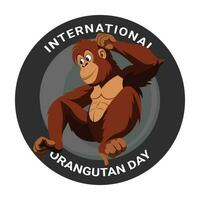 internationell orangutang dag bakgrund. vektor