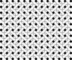 nahtlos Muster von schwarz Punkte und Linien, abstrakt Hintergrund Kurven und runden Punkte. vektor