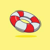 Strand Rettungsschwimmer Karikatur Vektor Illustration