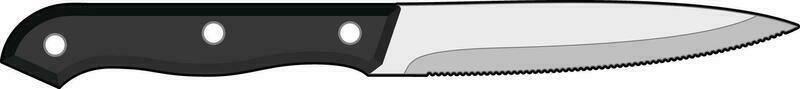 biff kniv vektor bild, skarp tabell kniv designad till skära biff , skärande kniv med tänder vektor illustration