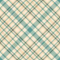 Textil- Stoff prüfen von Vektor Muster Textur mit ein nahtlos Plaid Tartan Hintergrund.