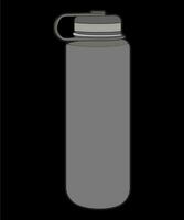 färg av tumlare flaska översikt teckning vektor, tumlare flaska i en skiss stil, tumlare flaska Träning mall översikt, vektor illustration.