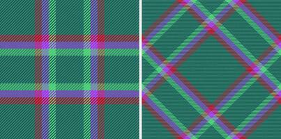 Tartan Textil- nahtlos von Muster Vektor prüfen mit ein Hintergrund Plaid Textur Stoff.