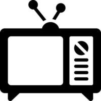 fast ikon för TV vektor