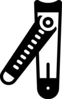 fast ikon för nagel klippare vektor