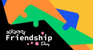 glücklich Freundschaft Tag Gruß Design zum Werbung, Hintergrund, Banner, Poster vektor