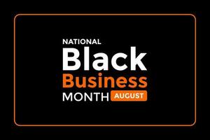 nationell svart företag månad... vektor