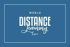 Welt Entfernung Lernen Tag vektor