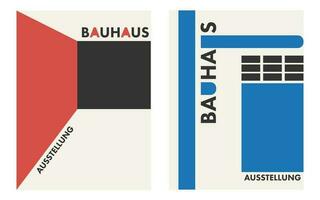 Brutalist Design Elemente. Plakate mit geometrisch Formen. modisch 90er Jahre Stil. Bauhaus Design Stil. vektor