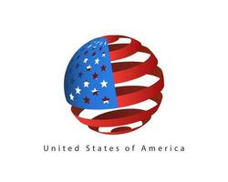 USA flagga stil vektor design element. logotyp mall förenad stater av amerika.